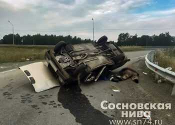 Около Долгодеревенского перевернулся ВАЗ. Пассажир погиб