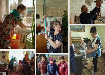 Соцработники помогли ветеранам с уборкой и поздравили с праздником