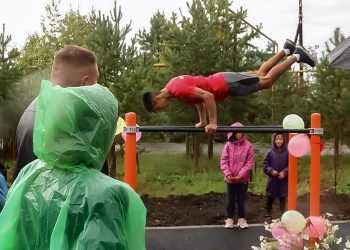В поселке Северном открыта площадка для уличных гимнастов