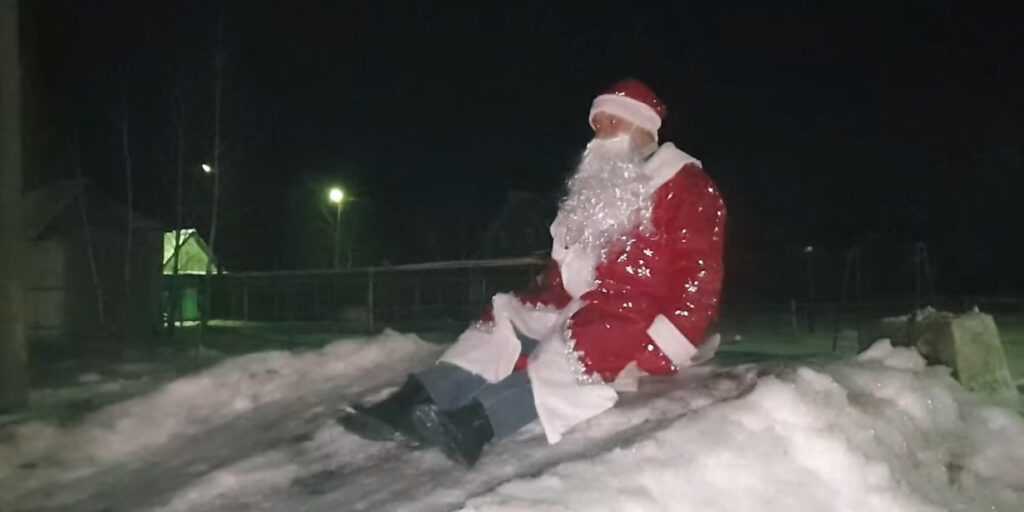 Как Дед Мороз по Сосновскому району в Новый год уезжал