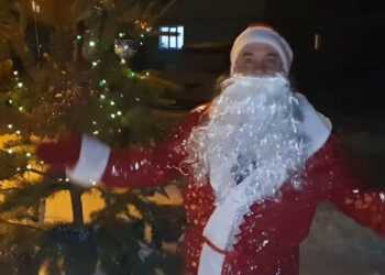 Как Дед Мороз по Сосновскому району в Новый год уезжал