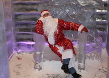 Как Дед Мороз по Сосновскому району в Новый год уезжал