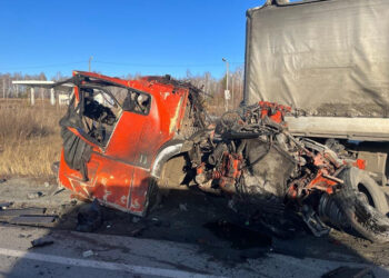 В Сосновском районе при столкновении двух большегрузов погиб водитель