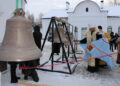 В Томинском освятили колокола строящегося храма