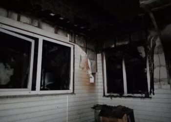 Пожарные спасли из огня хозяйскую собаку