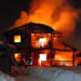 В Сосновском районе сгорел двухэтажный жилой дом