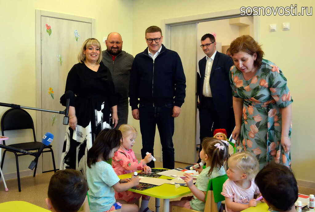 Новые детсады Сосновского района посетил губернатор