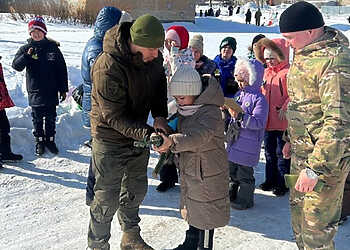 Начальные классы школы поселка Полевой приняли участие в «Зарничке»