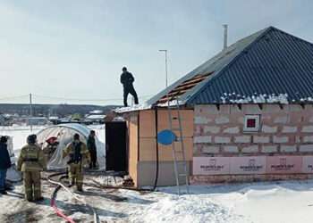 В Томинском вспыхнула крыша жилого дома