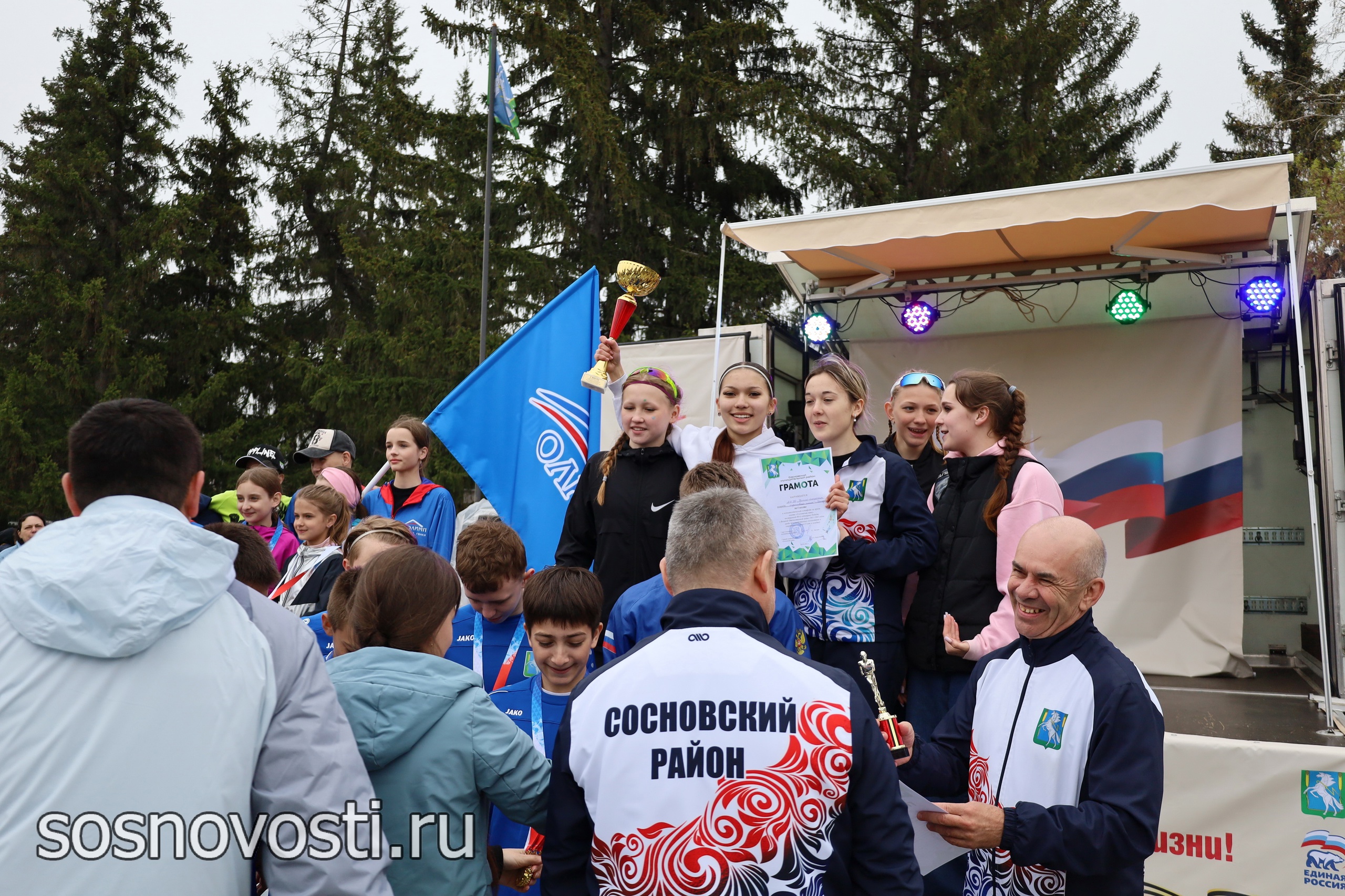 В Сосновском районе прошла легкоатлетическая эстафета на призы газеты «Сосновская нива»