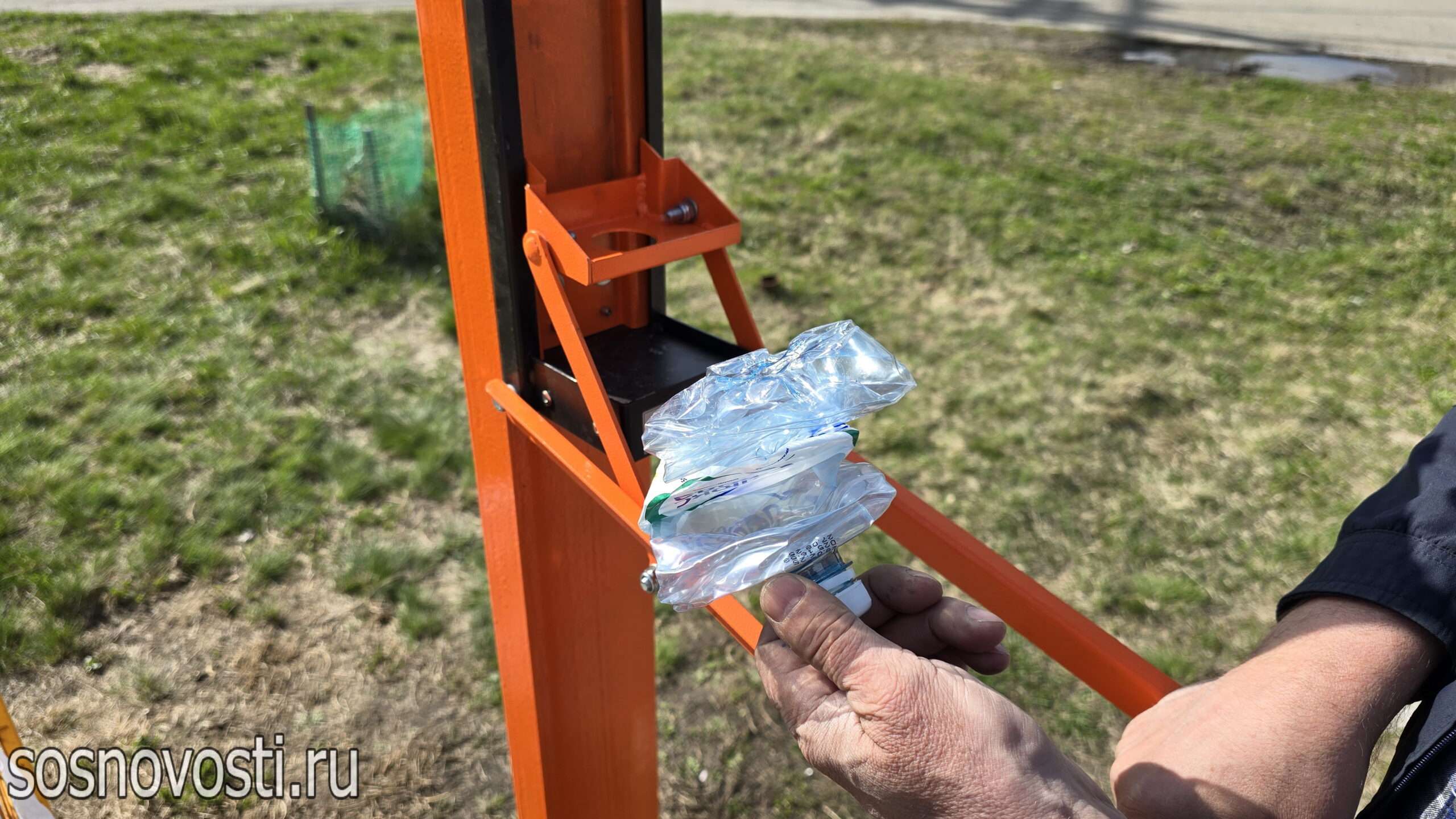 В Долгодеревенском установили пресс для пластика