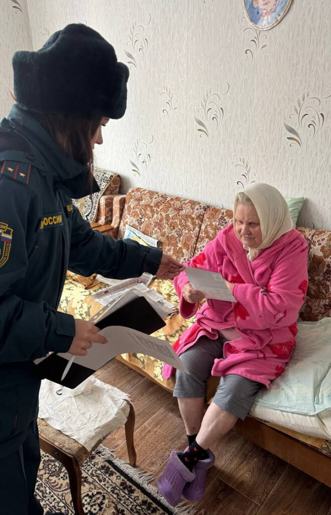 Накануне морозов сосновцам напомнили о пожарной безопасности