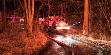 В СНТ «Вишнёвый» сгорела баня