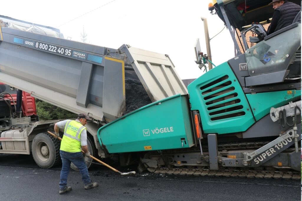 В Сосновском округе дорожные работы идут полным ходом
