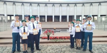 Кадеты Долгодеревенской школы взяли кубок слета «Служить России»