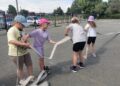 Пожарные провели игру для ребят из школьного лагеря в Полетаево