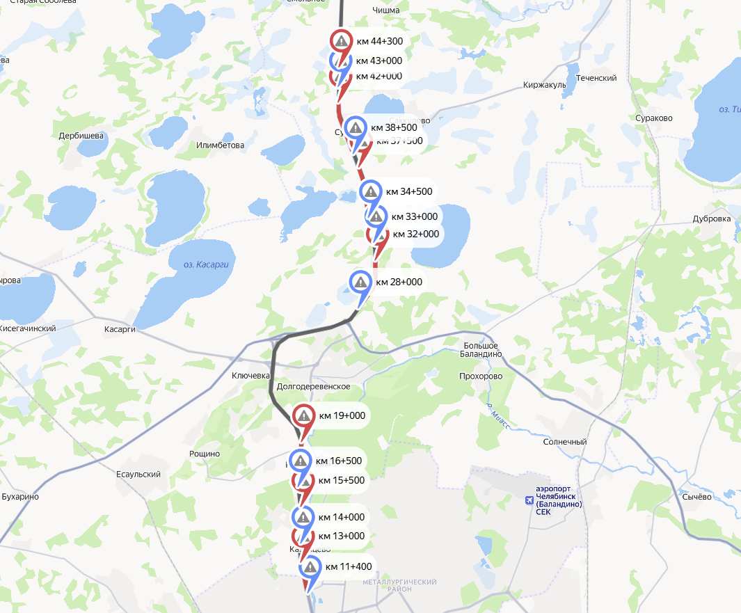 На трассе М-5 в Сосновском округе дорожные работы завершат осенью