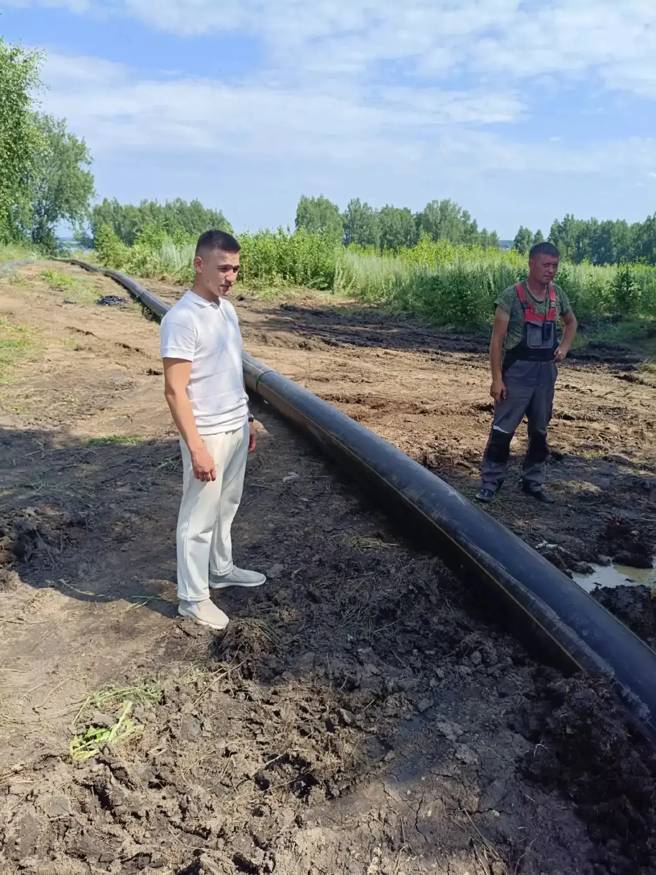 Строительство газопровода Полетаево – Малиновка набирает темпы