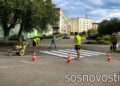 В Рощино обновляют дорожную разметку перед новым учебным годом