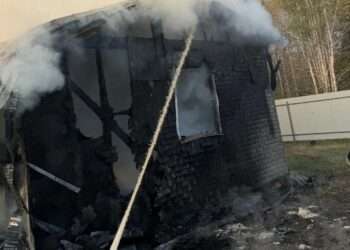 В Моховичках огонь уничтожил жилой дом