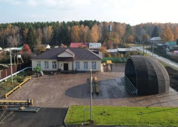В Саргазах создали современное пространство около Дома культуры